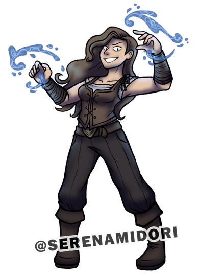 Single character piece of a fantasy character